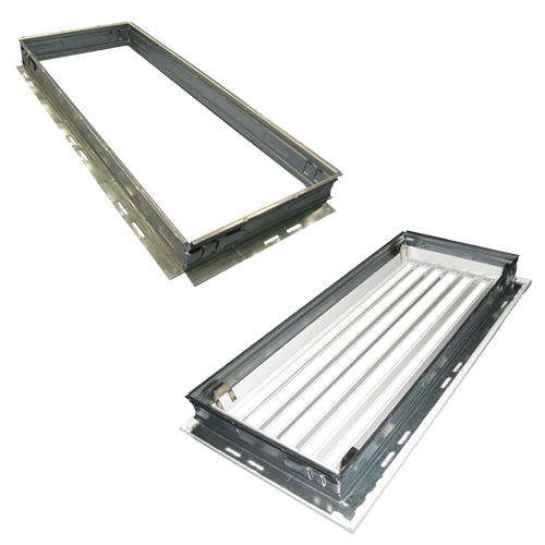 Air supply grilles of single deflection